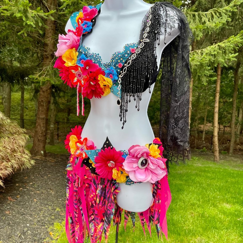 Neon garden Glam fairy costume dress Brand new made by L’Amour Le Allure - Picture 5 of 5